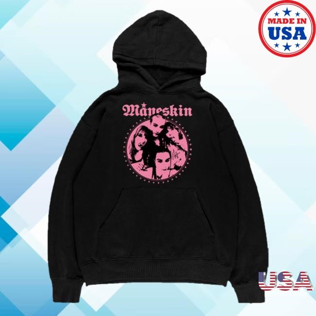 Måneskin Pink Fisheye Band Hoodie Måneskin Merch