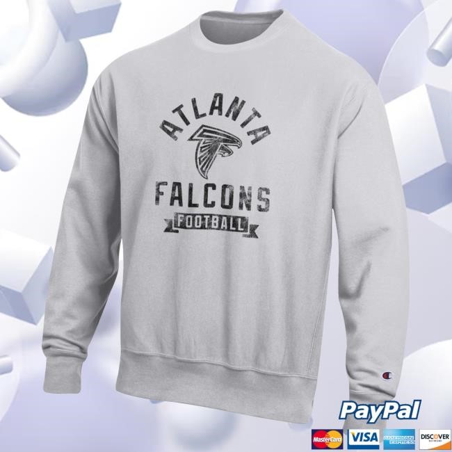 Official NFL Apparel Men's Atlanta Falcons Champion Heather Gray Reverse Weave Crewneck ArizonaCardinals