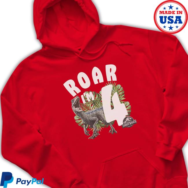 Jurassic world birthday raptor roar I’m 4 Tee