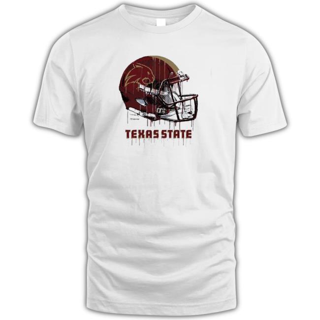 Official Texas State Bobcats Infant Dripping Helmet Tee