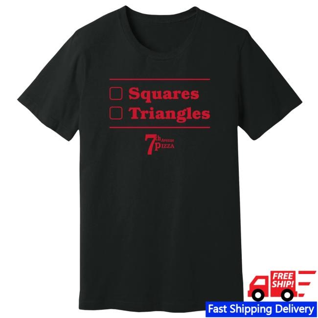 7Th Avenue Pizza Shape Debate Tee Shirt