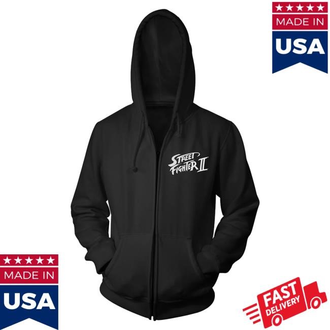 Official Gutter Garbs Street Fighter II - Zip Attractive Hoodie