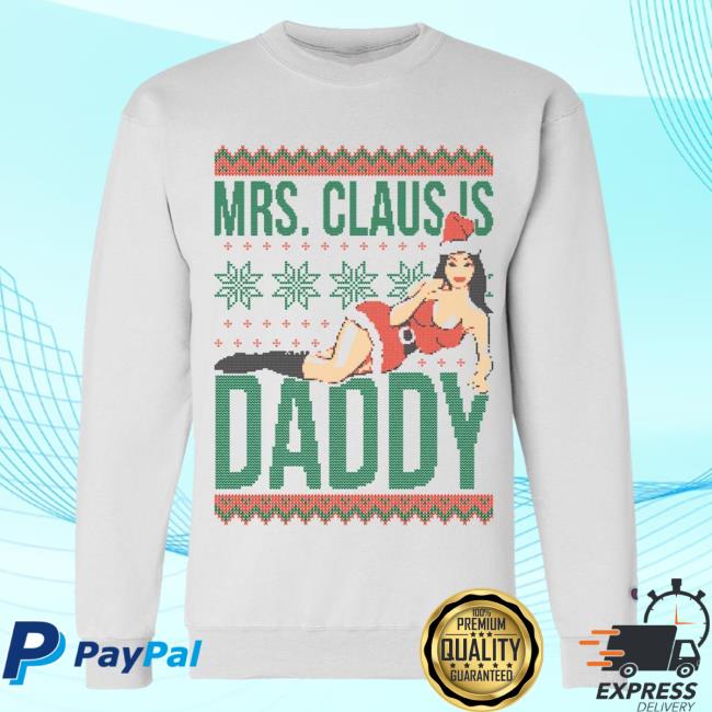 Official Call Her Daddy Apparel Clothing Store Shop CHD Merch x Champicon Mrs Claus Is Daddy Ugly Pull Over Hoodie CallHerDaddy
