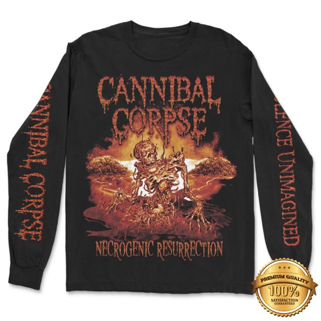 Official Kings Road Merch Store Cannibal Corpse Necrogenic Resurrection Long Sleeve Shirt 2024 (Black) Kings Road Shop CannibalCorpse