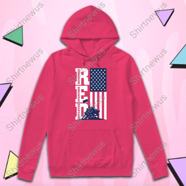 VFW Post 4031 Red Remember Everyone Deployed Long Sleeve Tee
