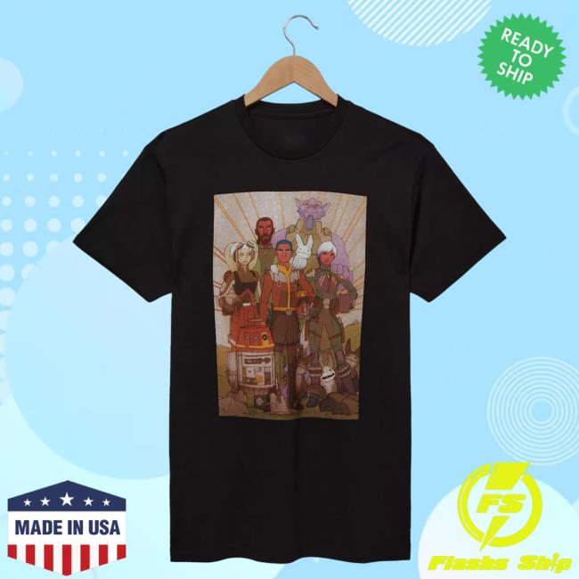 Official Box Lunch Merch Store Box Lunch Star Wars Rebels Group Graphic Shirt 2024 BoxLunch Exclusive Box Lunch Apparel Clothing Shop