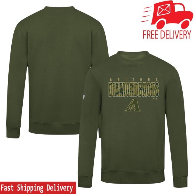 Official MLB Clothing Men's Arizona Diamondbacks Levelwear Black Zane Protect Sweatshirts