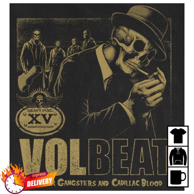 Official Volbeat Merch Store Shop Volbeat Guitar Gangsters & Cadillac Blood Hot Shirt