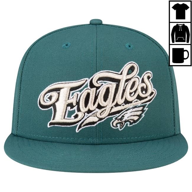 Men's Philadelphia Eagles New Era Born x Raised Midnight Green 59FIFTY Fitted Cap NFL Shop Store