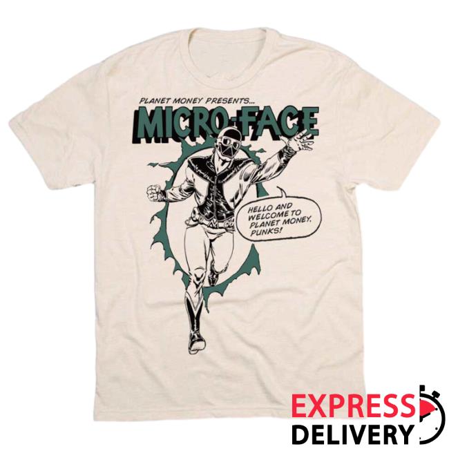 Official Npr Merch Shop Micro-Face New T Shirt A Planet Money Comic