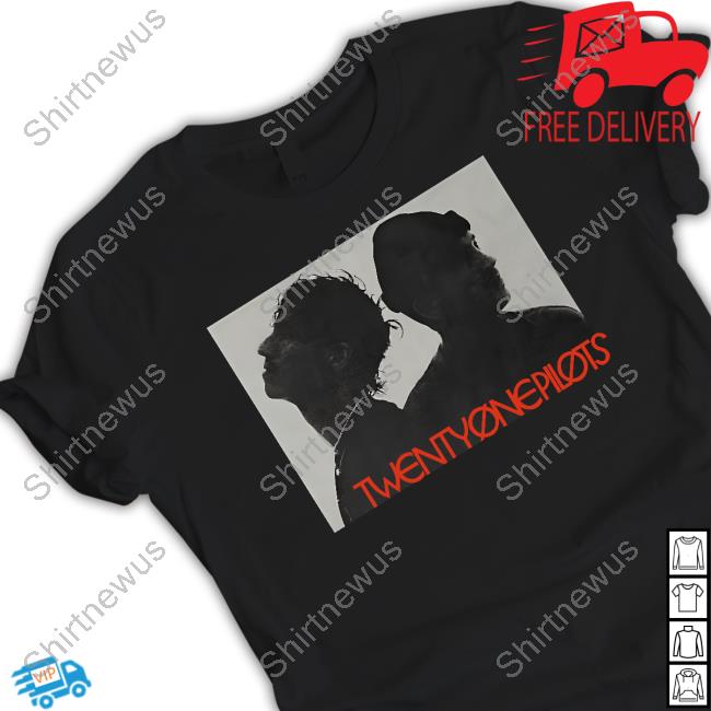 Twenty One Pilots Merch Twenty One Pilots Silhouette Portraits Hooded Sweatshirt