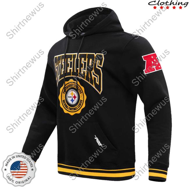 Official Pittsburgh Steelers Pro Standard Black Crest Emblem Crewneck Sweatshirt