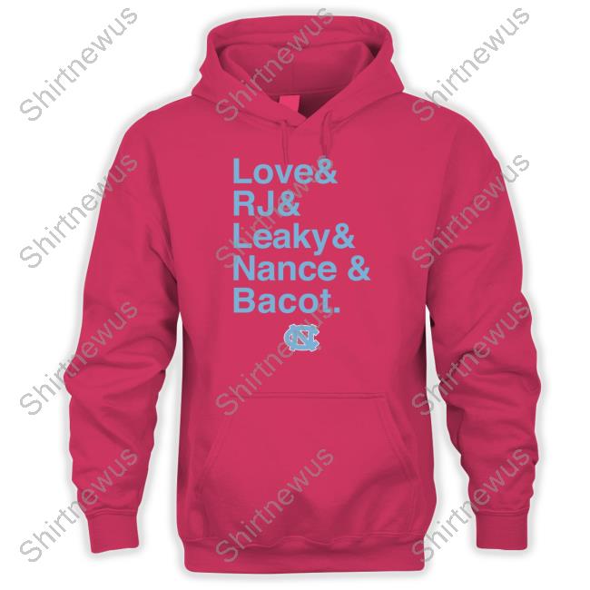 Unc Basketball Breakingt Merch Love & Rj & Leaky & Nance & Bacot Shirt