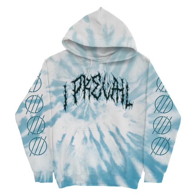 Official I Prevail Merch Store I Prevail Body Bag Attractive Hoodie (White/Blue Dye) I Prevail Apparel Clothing Shop IPrevail