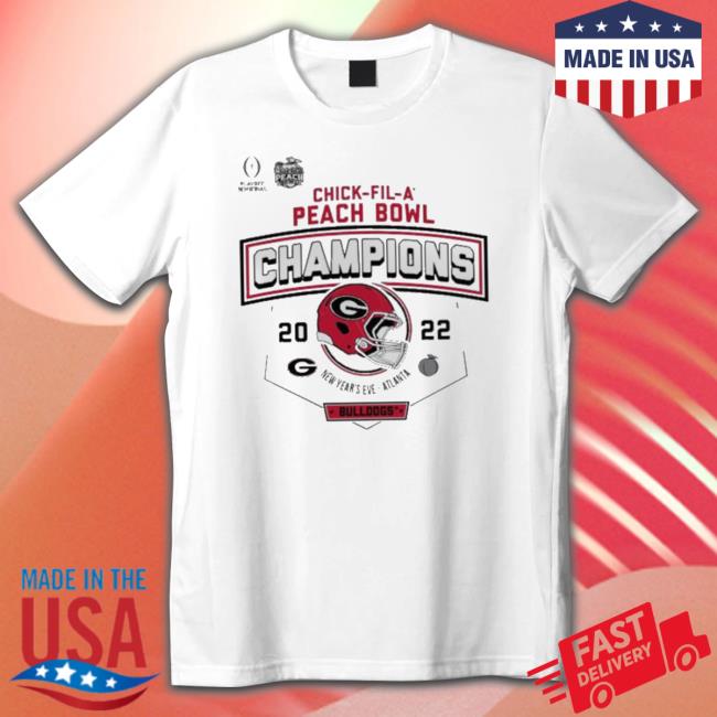 Georgia Bulldogs 2022 Chickfila Peach Bowl Champions shirt