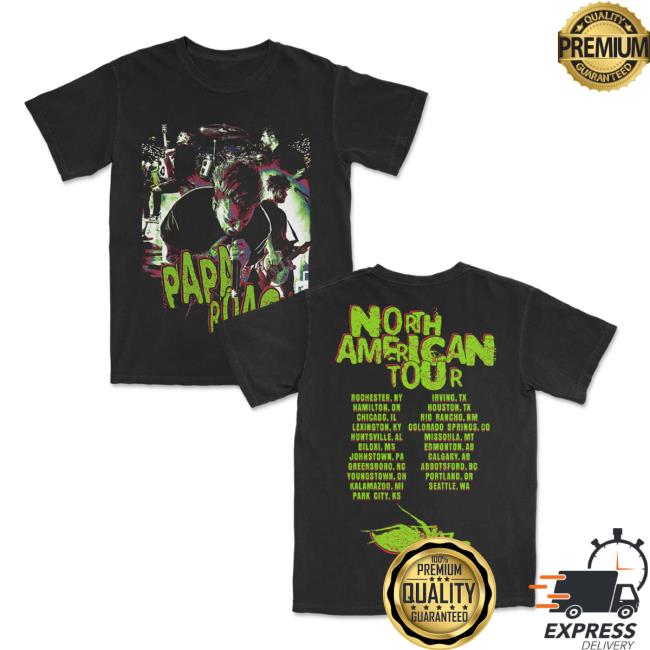 Official Papa Roach Live Photo Rockzilla 2 Tour Shirts 2023 Black C Paparoach