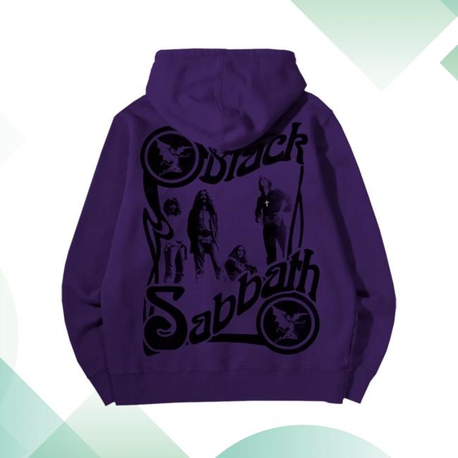 Black Sabbath Official Apparel Shop Store Paranoid Purple LS Hoodie - Black Sabbath