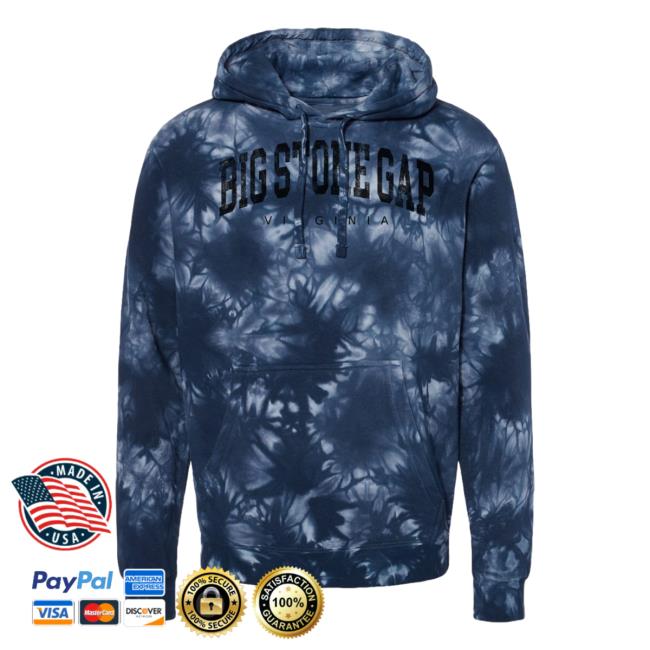 Official Hometown Apparel Clothing Merch Big Stone Gap Virginia Urban Vibe Tie-Dye Crew neck Sweatshirt Tie Dye Navy / Black