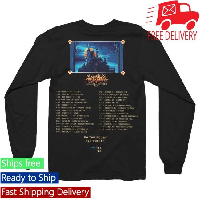 Official Indie Merch Store AngelMaker "Level Up Tour" Long Sleeve Shirts IndieMerchStore