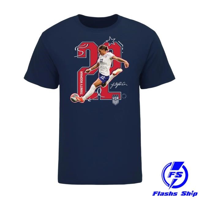 USWNT Trinity Rodman Navy New Tee
