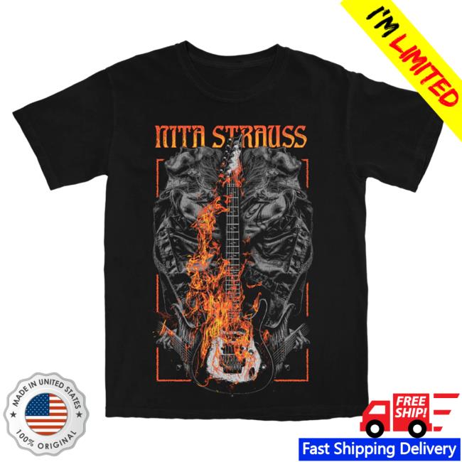 Official Sumerian Records Nita Strauss Flaming Guitar T-Shirts