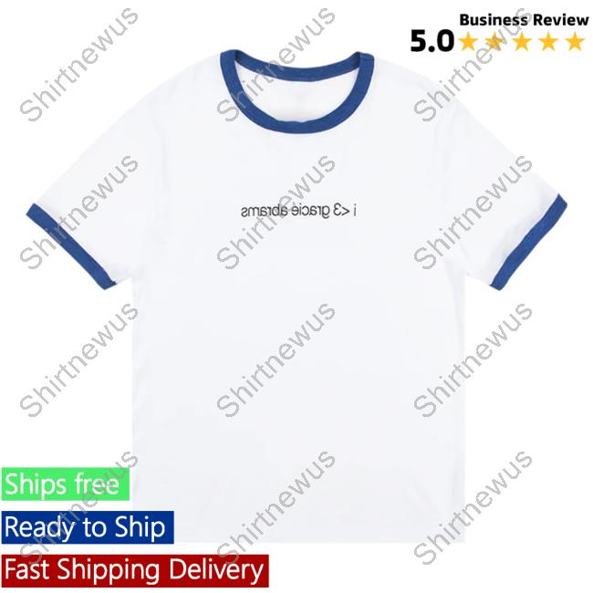 Official Gracie Abrams Merch Store I <3 Gracie Abrams Blue Ringer Tee Gracieabrams Shop