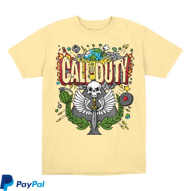 Official Call of Duty Skate Design Yellow T-Shirt