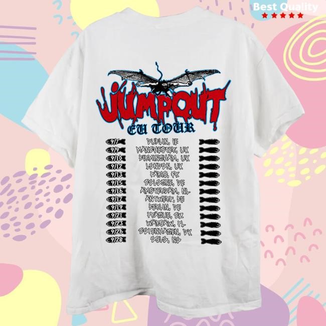 Official Osamason Merch Store Shop OsamaSon 25 Jumpout Dog EU White Tour T Shirt