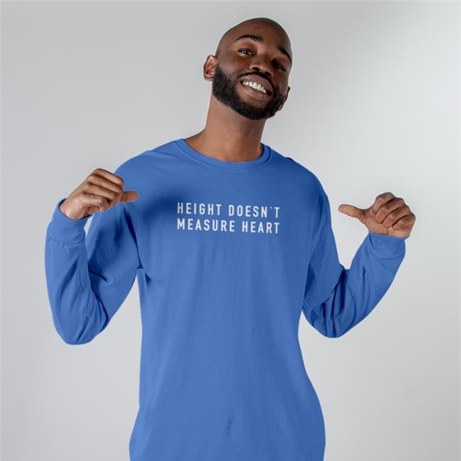 Height Doesn't Measure Heart Spellout Hoodie Hdmh Apparel