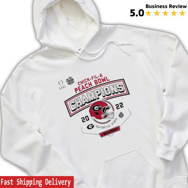 Georgia Bulldogs 2022 Chickfila Peach Bowl Champions Hooded Sweatshirt Georgia Bulldogs 2022 Chickfila Peach Bowl Champions Classic Shirt