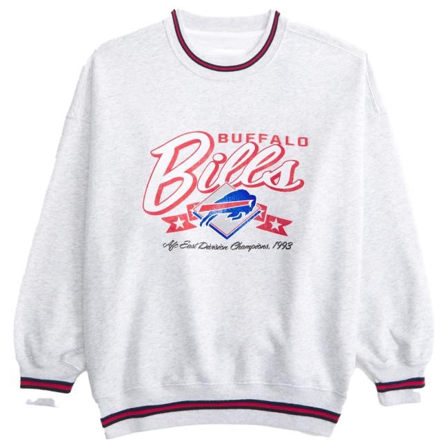 Official Abercrombie And Fitch Store Buffalo Bills Vintage Sunday Crew Neck Sweatshirt NFL by Abercrombie