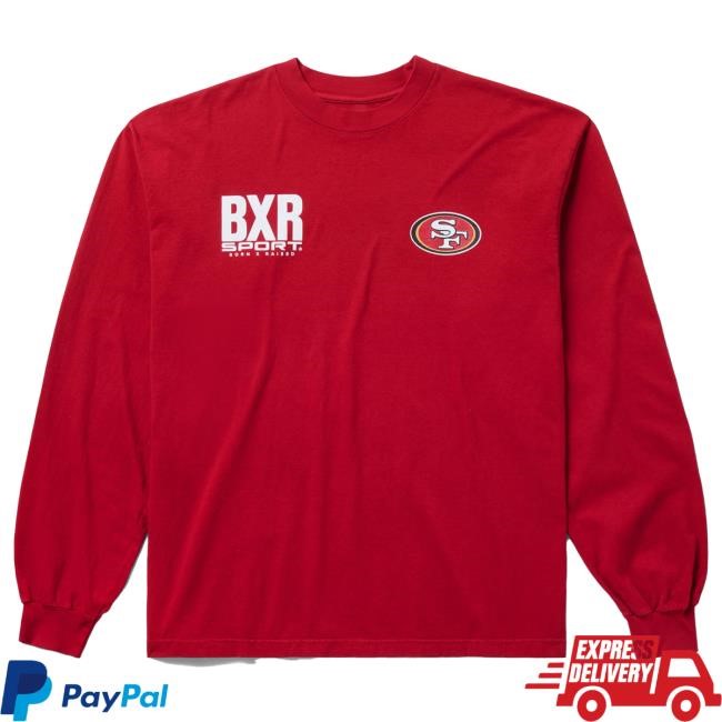 Official Born X Raised + 49Ers "Faithful" LongSleeve: Red NFL 2025 Kickoff