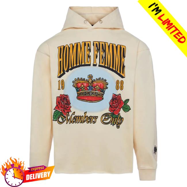 Official Fresh Society Homme + Femme "Members Only" Crew neck Sweatshirt Cream