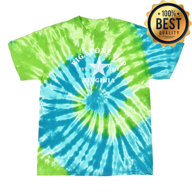 Official Hometown Apparel Clothing Merch Big Stone Gap Virginia Star Tie-Dye Shirt Tie Dye St. Lucia