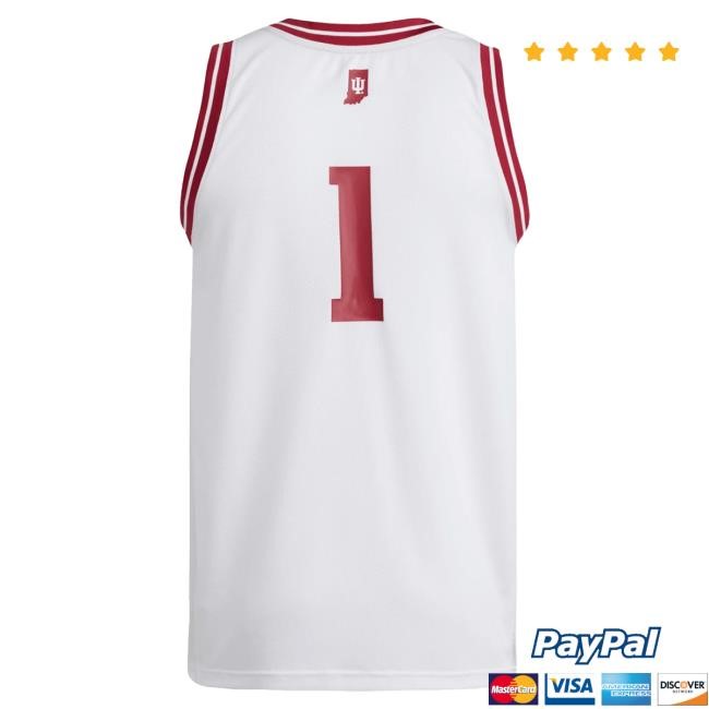 Authentic NCAA Basketball Indiana Hoosiers White Adidas Jersey