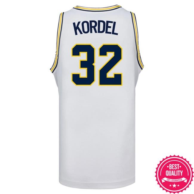 Michigan Wolverines #32 Malick Kordel Student Athlete White Basketball Jersey New Shirt | The M Den Official Merch Store Shop