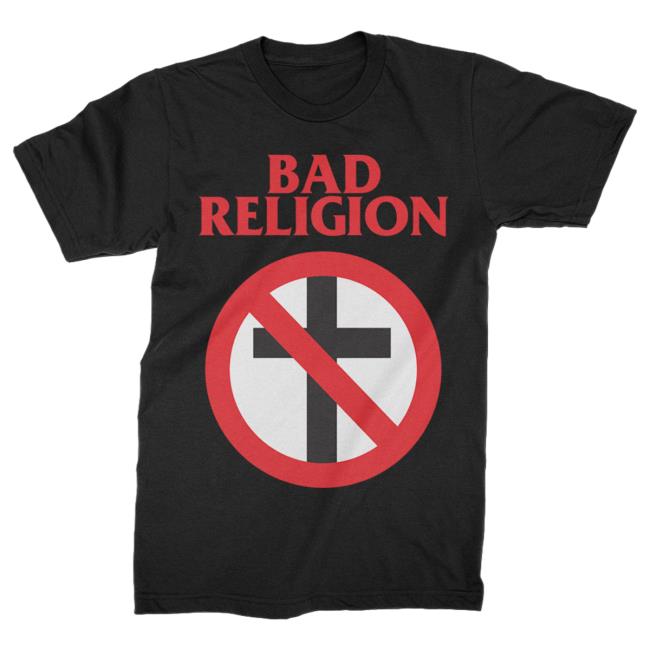 Official Kings Road Merch Store Bad Religion Classic Crossbuster T-Shirt (Black) BadReligion Kings Road Shop