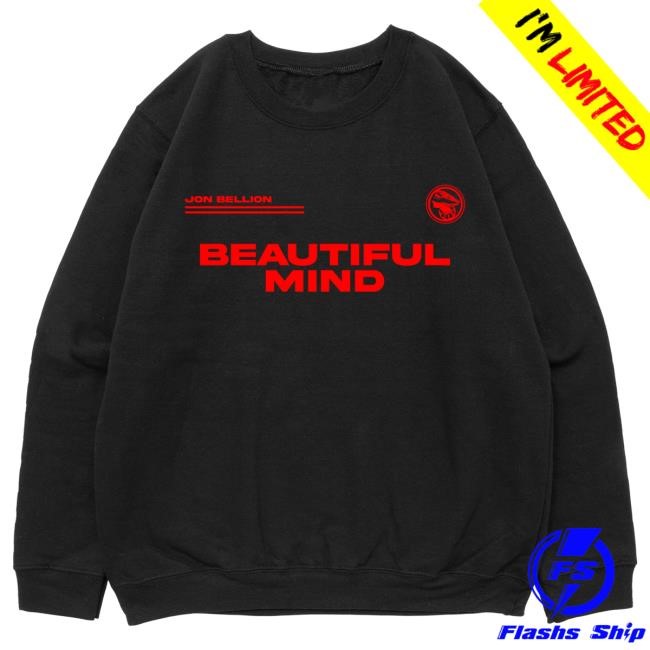 Official Jon Bellion Merch Jon Bellion Beautiful Mind Crewneck Sweatshirt