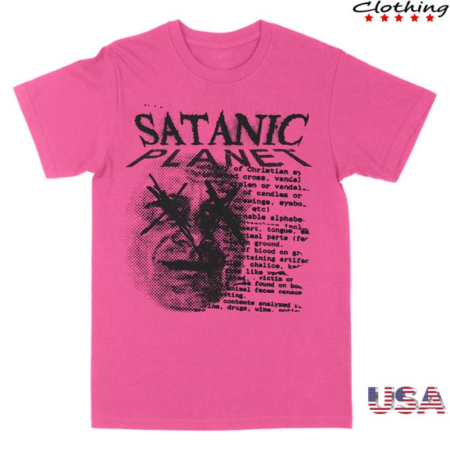 Death Wish Store Deathwish Inc Satanic Planet Gunderson Safety Pink T-Shirt Deathwishinc