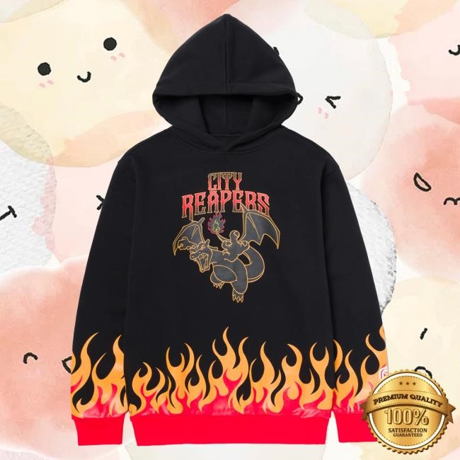 Official Overtime Tv Merch Store Shop OTE | Pokémon City Reapers Charizard Hoody OvertimeTv
