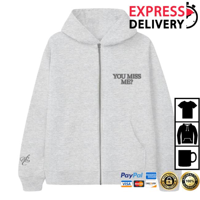 Official Sabrina Carpenter Merch Sabrina Carpenter Miss Me Zip Hoody SabrinaCarpenter