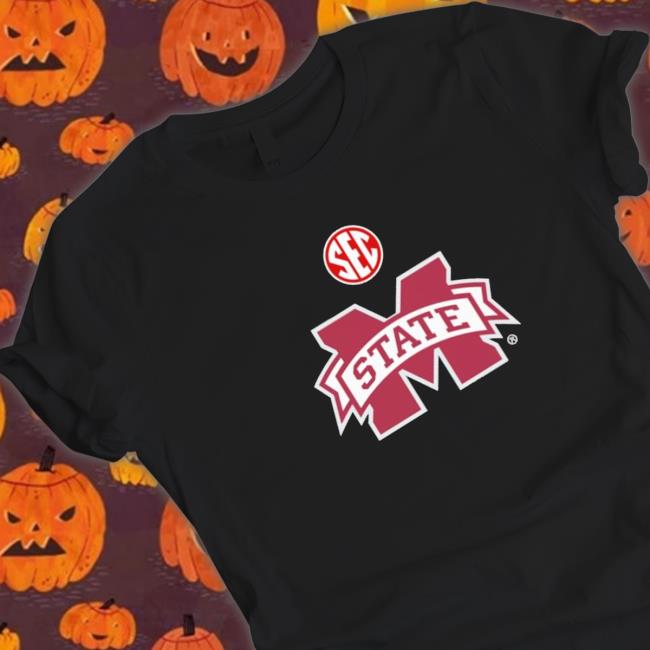 Official Mike leach wearing sec logo and mississippi state bulldogs logo Tee Shirt