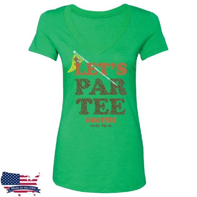 Official Hooters Store Ladies Let's Par-Shirt V-Neck