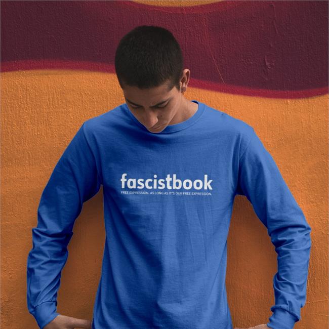 Five Times August Merch Fascistbook Hooded Sweatshirt Free Expression As Long As It's Our Free Expression