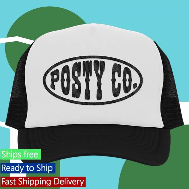 Official Post Malone Merch Store Posty Co Trucker Cap Black