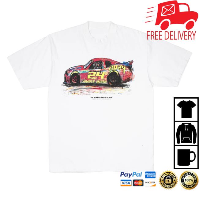 Official The Summer Smash Shop Nascar Doodle Line Up Tee
