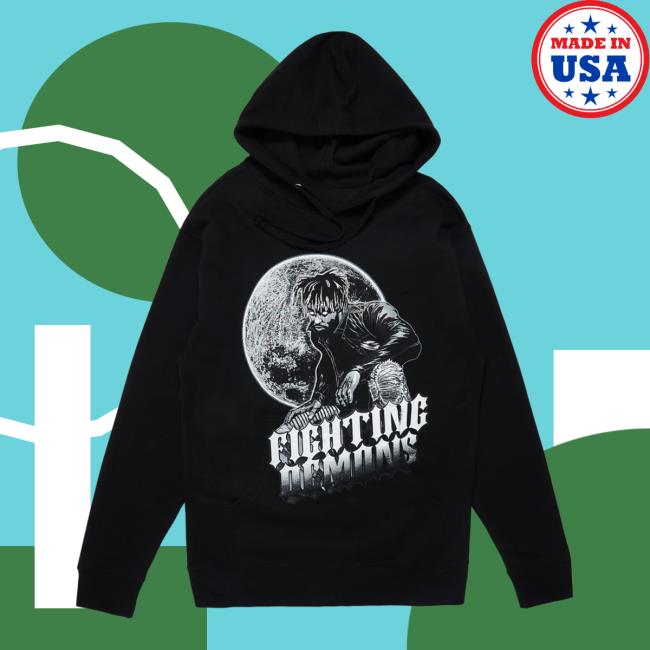 Official Juice Wrld 999Club Clothing Merch Store Shop Moonlight Fighting Demons Hoodie