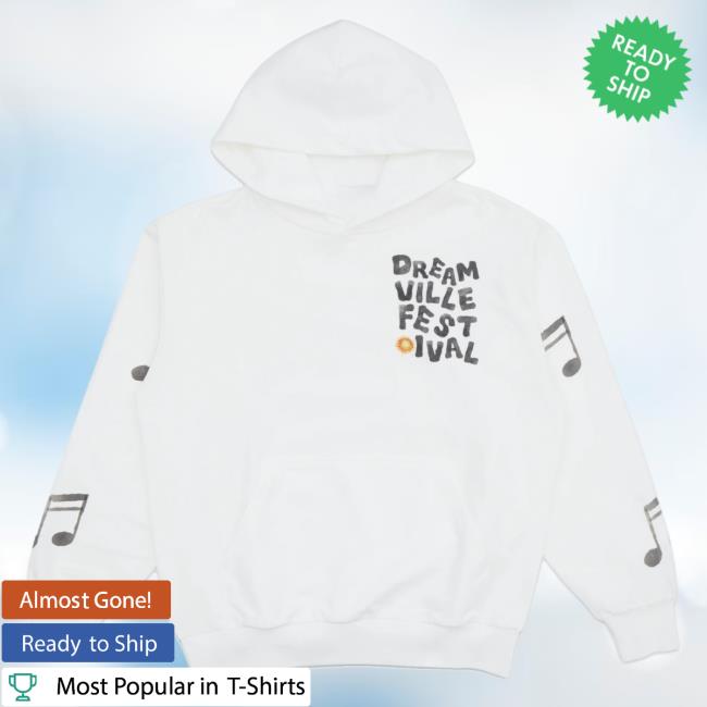 Official Dreamville Music Festival Merch Dv Fest Long Sleeve Shirt New Ivory Dreamville Records