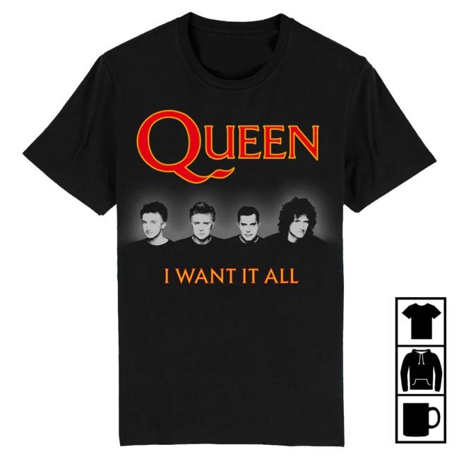Queen 'The Miracle' I want It All Hot Shirt (Design 2) Queen Merch Store Shop Official