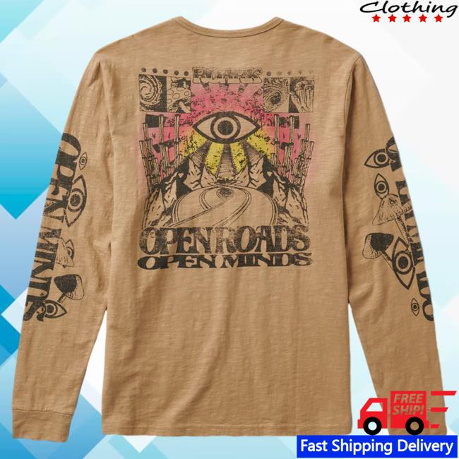 Official Roark Clothing Store Shop Open Roads Long Sleeve Shirt Tan